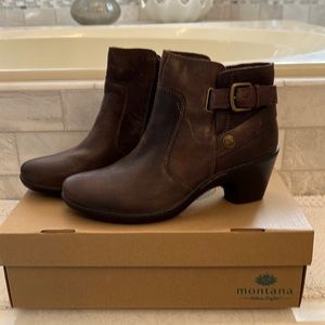 Montana Brown Leather Bootie